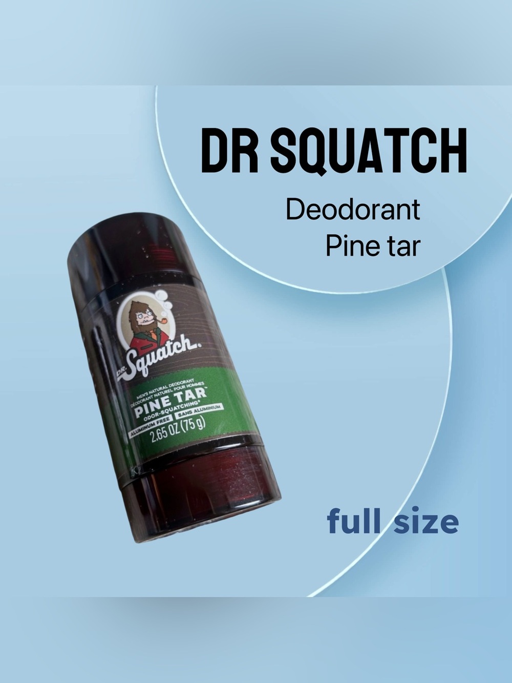 🇺🇸🆕NWOB DR. SQUATCH | FULL | Pine Tar Deodorant Aluminium free